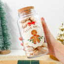 Potes de Vidro Natalinos 810ml | Lembrancinha, Presente de Natal, Biscoitos com Tampa Rolha + Adesivo