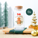 Pote Natalino de Vidro com Tampa de Cortiça